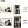 imageupsimples 20x30 Poster Frame Display Pictures 16x24 with Mat or 20x30 Without Mat Wall Hanging Picture Frame Natural 1 PackGold