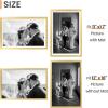imageupsimples 20x30 Poster Frame Display Pictures 16x24 with Mat or 20x30 Without Mat Wall Hanging Picture Frame Natural 1 PackGold