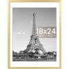 imageupsimples 20x30 Poster Frame Display Pictures 16x24 with Mat or 20x30 Without Mat Wall Hanging Picture Frame Natural 1 PackGold
