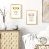 imageupsimples 20x30 Poster Frame Display Pictures 16x24 with Mat or 20x30 Without Mat Wall Hanging Picture Frame Natural 1 PackGold