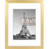 imageupsimples 20x30 Poster Frame Display Pictures 16x24 with Mat or 20x30 Without Mat Wall Hanging Picture Frame Natural 1 PackGold