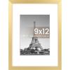 imageupsimples 20x30 Poster Frame Display Pictures 16x24 with Mat or 20x30 Without Mat Wall Hanging Picture Frame Natural 1 PackGold