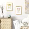 imageupsimples 20x30 Poster Frame Display Pictures 16x24 with Mat or 20x30 Without Mat Wall Hanging Picture Frame Natural 1 PackGold