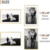 imageupsimples 20x30 Poster Frame Display Pictures 16x24 with Mat or 20x30 Without Mat Wall Hanging Picture Frame Natural 1 PackGold