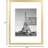 imageupsimples 20x30 Poster Frame Display Pictures 16x24 with Mat or 20x30 Without Mat Wall Hanging Picture Frame Natural 1 PackGold