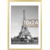 imageupsimples 20x30 Poster Frame Display Pictures 16x24 with Mat or 20x30 Without Mat Wall Hanging Picture Frame Natural 1 PackGold