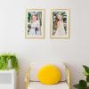 imageupsimples 20x30 Poster Frame Display Pictures 16x24 with Mat or 20x30 Without Mat Wall Hanging Picture Frame Natural 1 PackGold