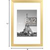 imageupsimples 20x30 Poster Frame Display Pictures 16x24 with Mat or 20x30 Without Mat Wall Hanging Picture Frame Natural 1 PackGold