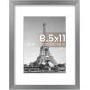 imageupsimples 20x30 Poster Frame Display Pictures 16x24 with Mat or 20x30 Without Mat Wall Hanging Picture Frame Natural 1 PackMetallic Gray
