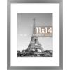 imageupsimples 20x30 Poster Frame Display Pictures 16x24 with Mat or 20x30 Without Mat Wall Hanging Picture Frame Natural 1 PackMetallic Gray