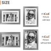 imageupsimples 20x30 Poster Frame Display Pictures 16x24 with Mat or 20x30 Without Mat Wall Hanging Picture Frame Natural 1 PackMetallic Gray