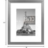 imageupsimples 20x30 Poster Frame Display Pictures 16x24 with Mat or 20x30 Without Mat Wall Hanging Picture Frame Natural 1 PackMetallic Gray