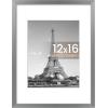 imageupsimples 20x30 Poster Frame Display Pictures 16x24 with Mat or 20x30 Without Mat Wall Hanging Picture Frame Natural 1 PackMetallic Gray