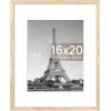 imageupsimples 20x30 Poster Frame Display Pictures 16x24 with Mat or 20x30 Without Mat Wall Hanging Picture Frame Natural 1 PackNatural