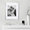 imageupsimples 20x30 Poster Frame Display Pictures 16x24 with Mat or 20x30 Without Mat Wall Hanging Picture Frame Natural 1 PackSilver