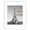 imageupsimples 20x30 Poster Frame Display Pictures 16x24 with Mat or 20x30 Without Mat Wall Hanging Picture Frame Natural 1 PackWhite