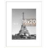 imageupsimples 20x30 Poster Frame Display Pictures 16x24 with Mat or 20x30 Without Mat Wall Hanging Picture Frame Natural 1 PackWhite