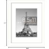 imageupsimples 20x30 Poster Frame Display Pictures 16x24 with Mat or 20x30 Without Mat Wall Hanging Picture Frame Natural 1 PackWhite