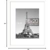 imageupsimples 20x30 Poster Frame Display Pictures 16x24 with Mat or 20x30 Without Mat Wall Hanging Picture Frame Natural 1 PackWhite