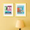 imageupsimples 20x30 Poster Frame Display Pictures 16x24 with Mat or 20x30 Without Mat Wall Hanging Picture Frame Natural 1 PackYellow