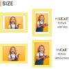imageupsimples 20x30 Poster Frame Display Pictures 16x24 with Mat or 20x30 Without Mat Wall Hanging Picture Frame Natural 1 PackYellow