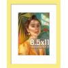 imageupsimples 20x30 Poster Frame Display Pictures 16x24 with Mat or 20x30 Without Mat Wall Hanging Picture Frame Natural 1 PackYellow