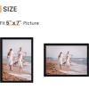 imageupsimples 5x7 Picture Frame Set of 3 Made of High Definition Glass for 5 x 7 Wall and Tabletop Display Thin Border Photo Frames for Home Decor RedBlack