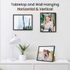 imageupsimples 5x7 Picture Frame Set of 3 Made of High Definition Glass for 5 x 7 Wall and Tabletop Display Thin Border Photo Frames for Home Decor RedBlack