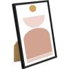 imageupsimples 5x7 Picture Frame Set of 3 Made of High Definition Glass for 5 x 7 Wall and Tabletop Display Thin Border Photo Frames for Home Decor RedBlack