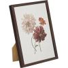 imageupsimples 5x7 Picture Frame Set of 3 Made of High Definition Glass for 5 x 7 Wall and Tabletop Display Thin Border Photo Frames for Home Decor RedBrown