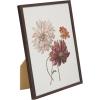 imageupsimples 5x7 Picture Frame Set of 3 Made of High Definition Glass for 5 x 7 Wall and Tabletop Display Thin Border Photo Frames for Home Decor RedBrown