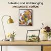 imageupsimples 5x7 Picture Frame Set of 3 Made of High Definition Glass for 5 x 7 Wall and Tabletop Display Thin Border Photo Frames for Home Decor RedBrown