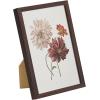 imageupsimples 5x7 Picture Frame Set of 3 Made of High Definition Glass for 5 x 7 Wall and Tabletop Display Thin Border Photo Frames for Home Decor RedBrown