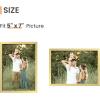 imageupsimples 5x7 Picture Frame Set of 3 Made of High Definition Glass for 5 x 7 Wall and Tabletop Display Thin Border Photo Frames for Home Decor RedGold