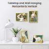 imageupsimples 5x7 Picture Frame Set of 3 Made of High Definition Glass for 5 x 7 Wall and Tabletop Display Thin Border Photo Frames for Home Decor RedGold