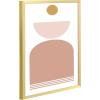 imageupsimples 5x7 Picture Frame Set of 3 Made of High Definition Glass for 5 x 7 Wall and Tabletop Display Thin Border Photo Frames for Home Decor RedGold