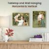 imageupsimples 5x7 Picture Frame Set of 3 Made of High Definition Glass for 5 x 7 Wall and Tabletop Display Thin Border Photo Frames for Home Decor RedGold