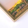 imageupsimples 5x7 Picture Frame Set of 3 Made of High Definition Glass for 5 x 7 Wall and Tabletop Display Thin Border Photo Frames for Home Decor RedGold