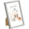 imageupsimples 5x7 Picture Frame Set of 3 Made of High Definition Glass for 5 x 7 Wall and Tabletop Display Thin Border Photo Frames for Home Decor RedGrey