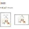 imageupsimples 5x7 Picture Frame Set of 3 Made of High Definition Glass for 5 x 7 Wall and Tabletop Display Thin Border Photo Frames for Home Decor RedGrey