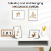 imageupsimples 5x7 Picture Frame Set of 3 Made of High Definition Glass for 5 x 7 Wall and Tabletop Display Thin Border Photo Frames for Home Decor RedGrey