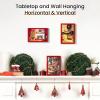 imageupsimples 5x7 Picture Frame Set of 3 Made of High Definition Glass for 5 x 7 Wall and Tabletop Display Thin Border Photo Frames for Home Decor RedRed
