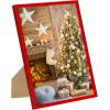 imageupsimples 5x7 Picture Frame Set of 3 Made of High Definition Glass for 5 x 7 Wall and Tabletop Display Thin Border Photo Frames for Home Decor RedRed