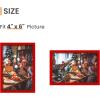 imageupsimples 5x7 Picture Frame Set of 3 Made of High Definition Glass for 5 x 7 Wall and Tabletop Display Thin Border Photo Frames for Home Decor RedRed