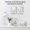 imageupsimples 5x7 Picture Frame Set of 3 Made of High Definition Glass for 5 x 7 Wall and Tabletop Display Thin Border Photo Frames for Home Decor RedSilver