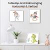 imageupsimples 5x7 Picture Frame Set of 3 Made of High Definition Glass for 5 x 7 Wall and Tabletop Display Thin Border Photo Frames for Home Decor RedWhite