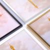 imageupsimples 5x7 Picture Frame Set of 3 Made of High Definition Glass for 5 x 7 Wall and Tabletop Display Thin Border Photo Frames for Home Decor RedWhite