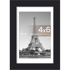 imageupsimples 20x30 Poster Frame Display Pictures 16x24 with Mat or 20x30 Without Mat Wall Hanging Picture Frame Natural 1 PackBlack