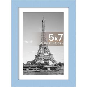 imageupsimples 20x30 Poster Frame Display Pictures 16x24 with Mat or 20x30 Without Mat Wall Hanging Picture Frame Natural 1 PackBlue
