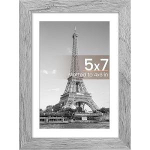 imageupsimples 20x30 Poster Frame Display Pictures 16x24 with Mat or 20x30 Without Mat Wall Hanging Picture Frame Natural 1 PackGray